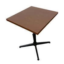 T-メラミン樹脂エッジテーブル 550×600 十字脚付セット