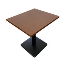 T-メラミン樹脂エッジテーブル 600×700 角ベース脚付セット