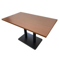 T-メラミン樹脂エッジテーブル 1200×700 角ベース脚付セット