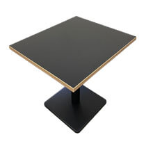 T-メラミン樹脂積層エッジテーブル 600×700 角ベース脚付セット
