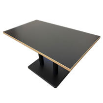T-メラミン樹脂積層エッジテーブル 1200×700 角ベース脚付セット