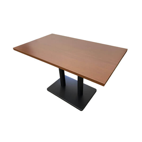 T-メラミン樹脂エッジテーブル1200×700（角ベース脚付セット）