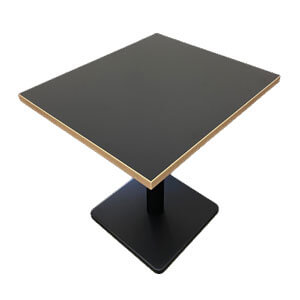 T-メラミン樹脂積層エッジテーブル 600×700 角ベース脚