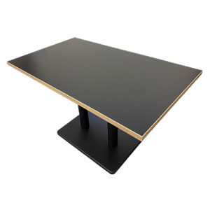 T-メラミン樹脂積層エッジテーブル1200×700（角ベース脚付セット）