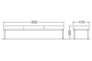 CL67・68-CX｜待合ベンチソファ｜業務用家具のE家具.jp
