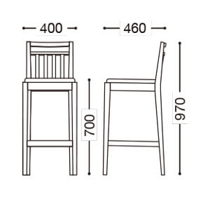カルーストS70（既製品）カウンターチェア｜業務用家具のE家具.jp