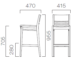 ルクマカウンター2(張座)サイズ