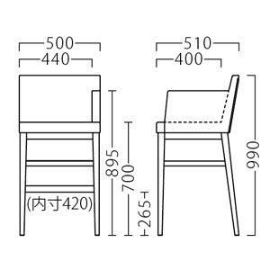 ザップ左アームスタンドサイズ