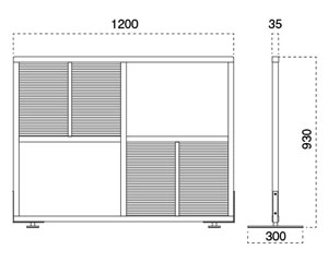 衝立6160-9126 ヨコサイズ
