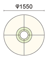 組み合わせ例サイズ　直径1550