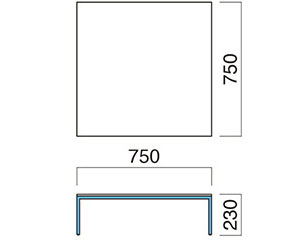 キューブ ローテーブルサイズ