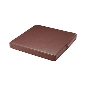 レザー座布団(小)50厚 390角 茶色